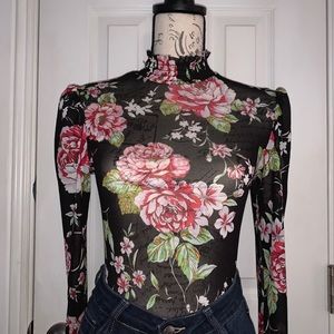 Popular 21 Long Sleeve Sheer Top